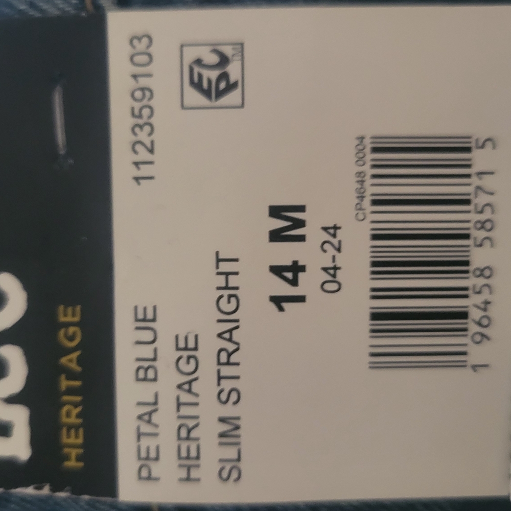 Lee Heritage Slim Straight Jeans - Petal Blue